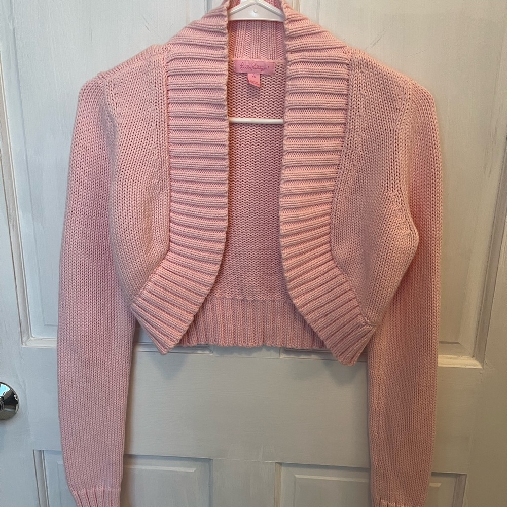 Lilly Pulitzer Pink Bolero Shrug Sweater XS
